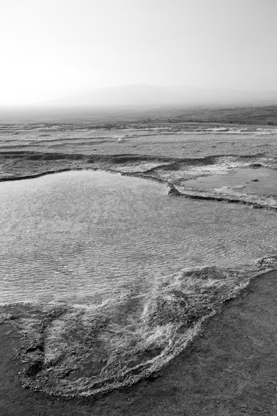 bath and travertine water abstract in pamukkale turkey asia the  - Photo, Image