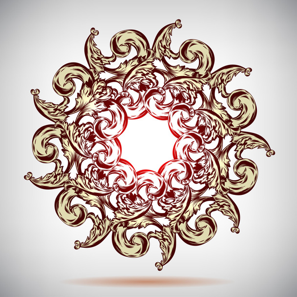 Mandala. Beautiful vintage round pattern. Hand drawn abstract background. Decorative retro banner isolated. Invitation, t-shirt print, wedding card, scrapbooking. Tattoo element. - Photo, Image