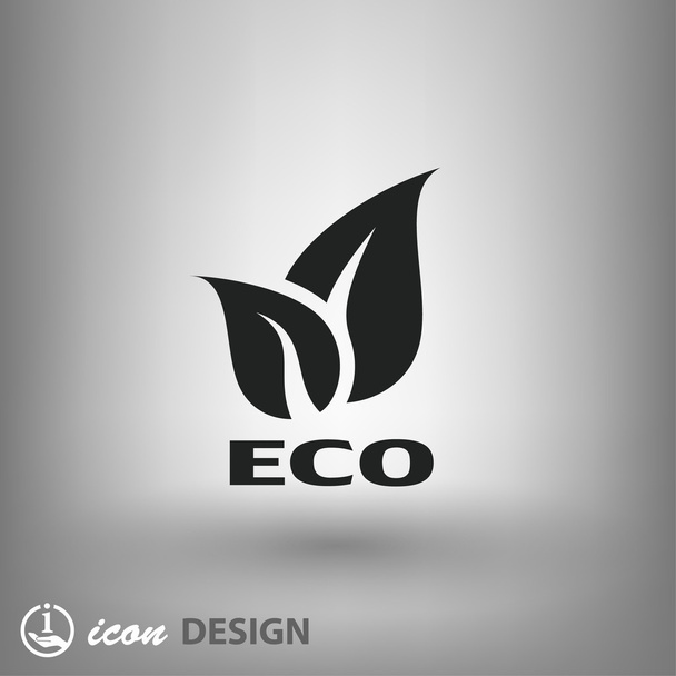 Pictograph of eco icon - Вектор,изображение