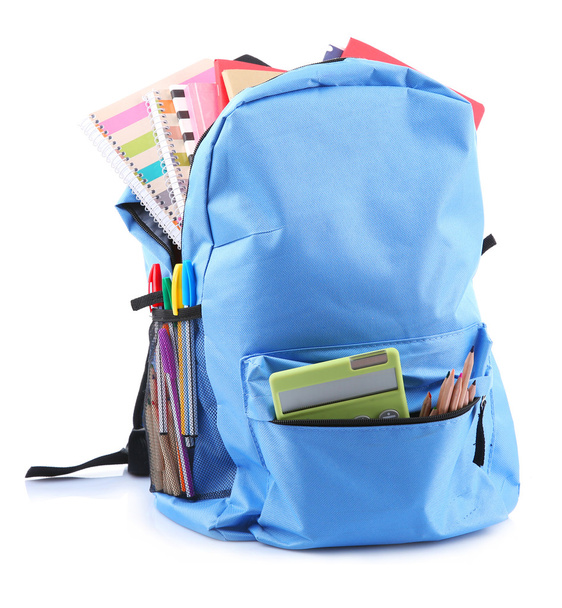 Backpack with school supplies  - Foto, Bild
