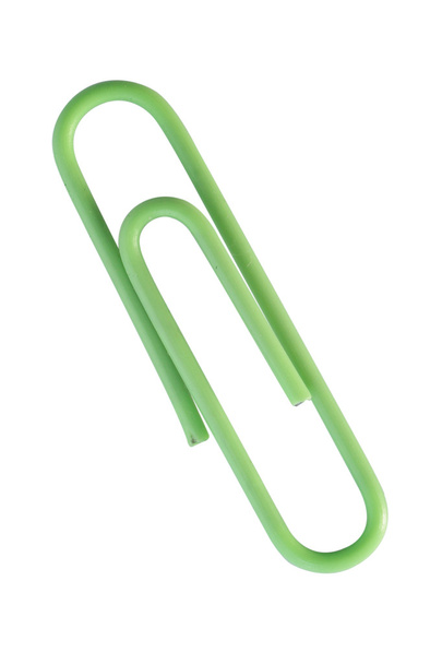 Green paper clip - Photo, Image