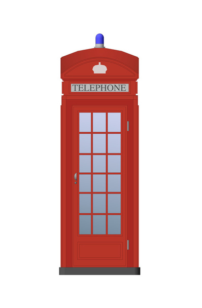 赤い電話ボックス - ベクター画像