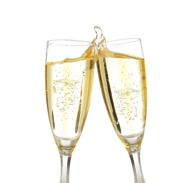 Brindis de celebración con champán
 - Foto, imagen