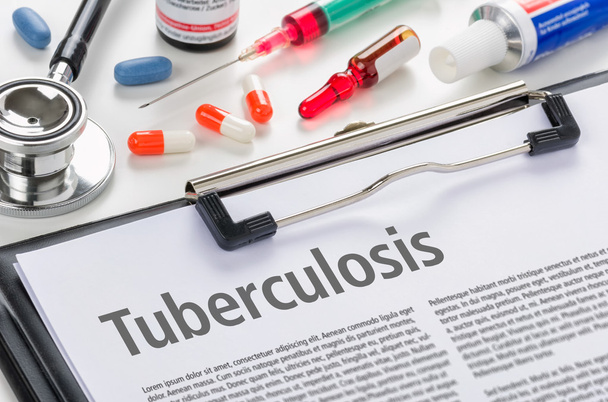 De diagnose tuberculose geschreven op een Klembord - Foto, afbeelding