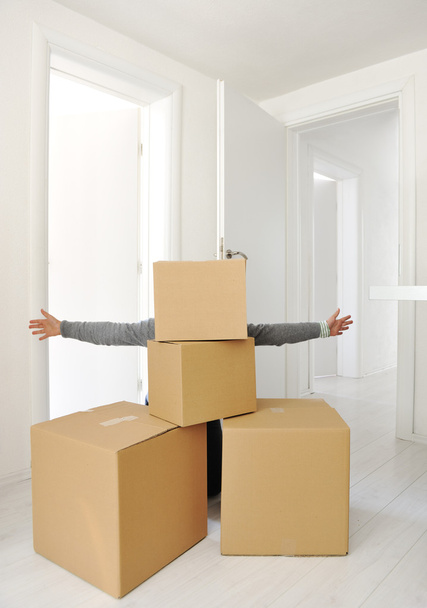 Moving Boxes at new home - Photo, Image