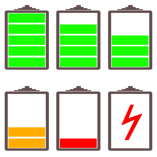 バッテリー充電レベル図 - 写真・画像