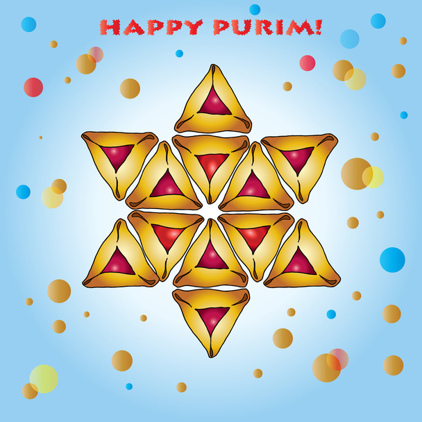Purim Holiday Tarjeta de felicitación
 - Foto, Imagen