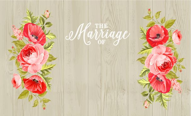 Marriage invitation card - Vector, Image