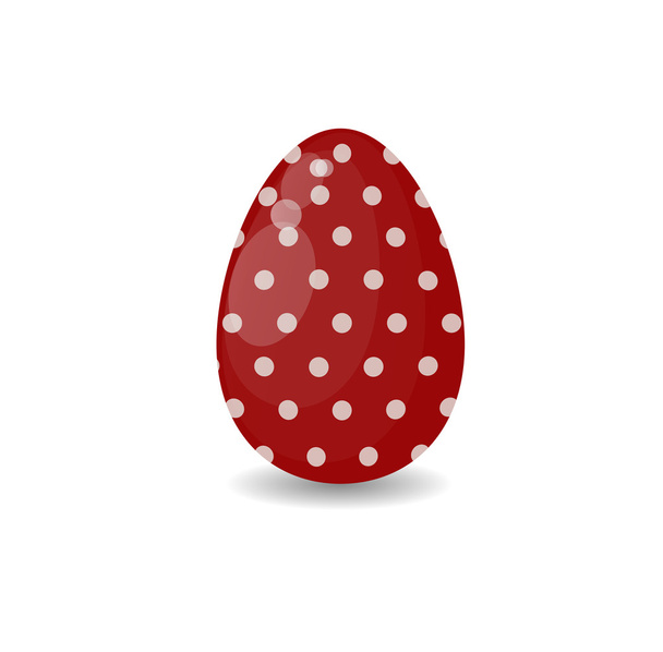Color easter egg cartoon spring decoration and food symbol flat illustration. - Vektori, kuva