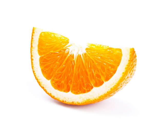 Fresh orange slices isolated on white - Fotoğraf, Görsel
