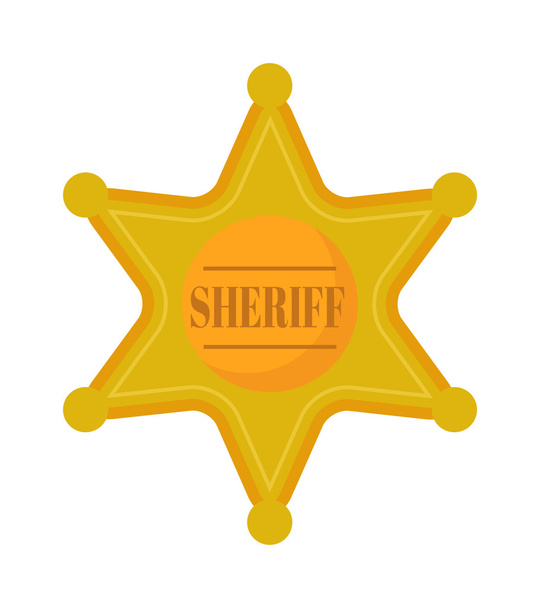 Векторная иллюстрация значка шерифа Золотого Запада
. - Вектор,изображение