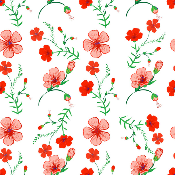 Abstract elegant seamless pattern with floral background - Vector, afbeelding
