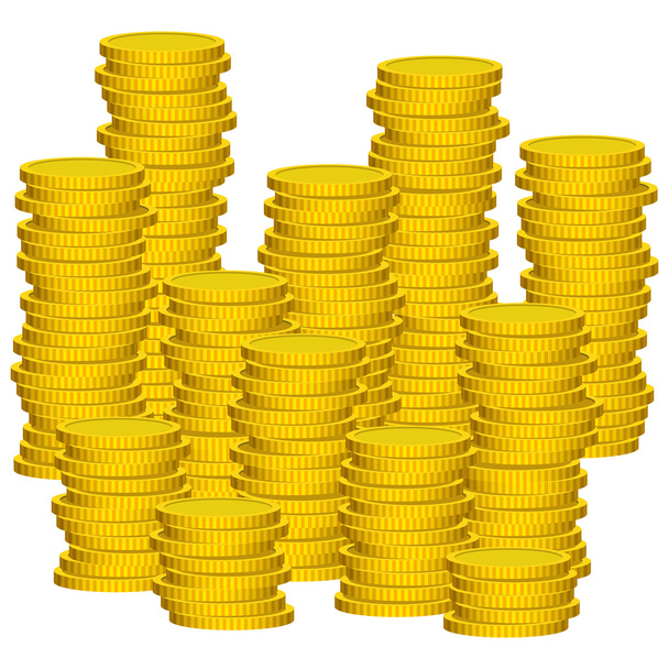 Illustratie grafische Vector munten - Vector, afbeelding