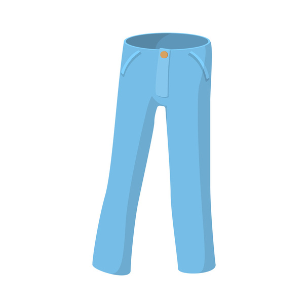 Blue jeans icon, cartoon style - Vector, Image