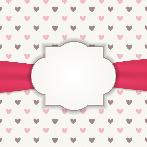 Heart Background with Frame Vector Illustration - Vector, Image