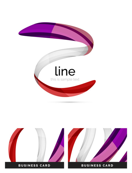 Swirl wavy ribbon, abstract concept - Vector, Image