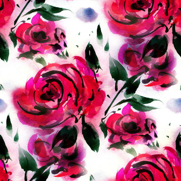 Akvarel růže vzorek - Fotografie, Obrázek