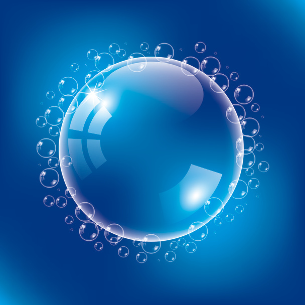 Transparent bubbles illustration - Vector, Imagen