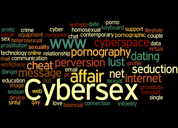 Cybersex, word cloud concept 6 - Photo, Image