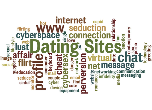 Dating Sites, word cloud concept 6 - Photo, Image