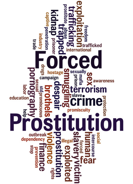 Prostituzione forzata, concetto di nube di parole 2
 - Foto, immagini