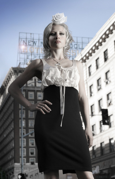 Fashion model in city - Photo, Image