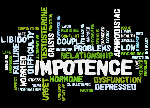 Impotence, word cloud concept 7 - Photo, Image
