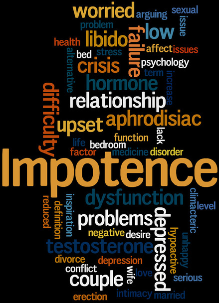 Impotence, word cloud concept 8 - Photo, Image