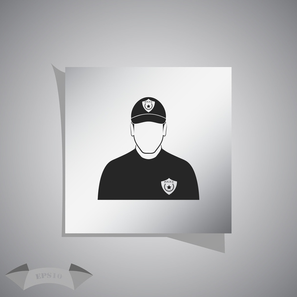 警察士官候補生のベクトルのアイコン - ベクター画像