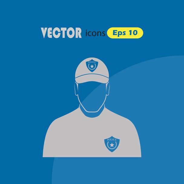 Police cadet Vector icon - Vector, Image