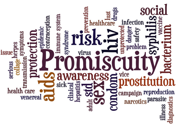 Promiscuity, word cloud concept 2 - Photo, Image