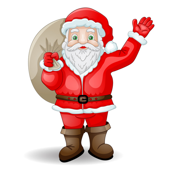 Cartoon Santa Claus with bag - Photo, Image