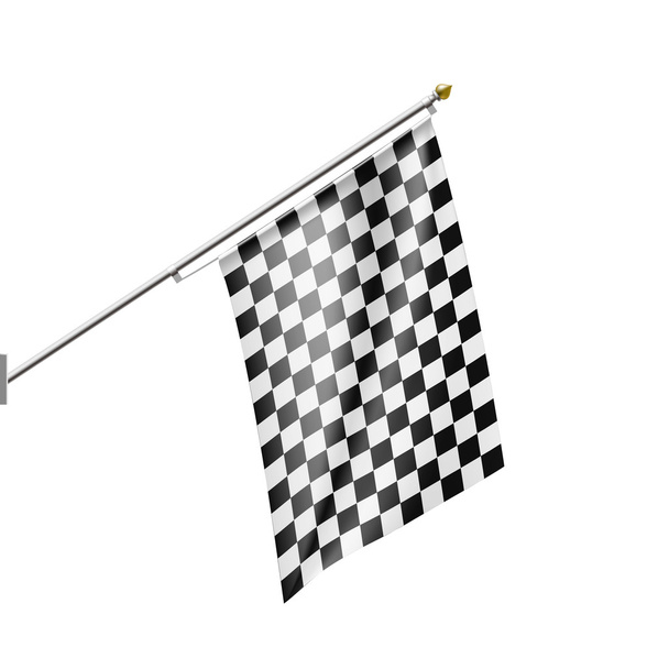 Checkered Flag isolated on white  . - Vektor, kép