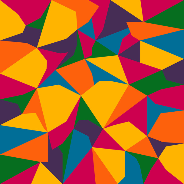 vector abstract irregular polygon background with pattern in full color spectrum colors - Vector, Image