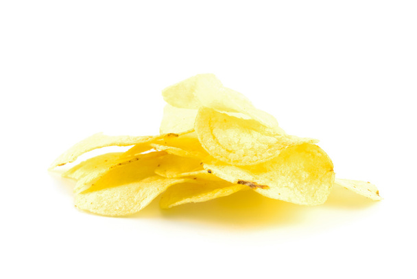 Potato chips on white - Foto, immagini