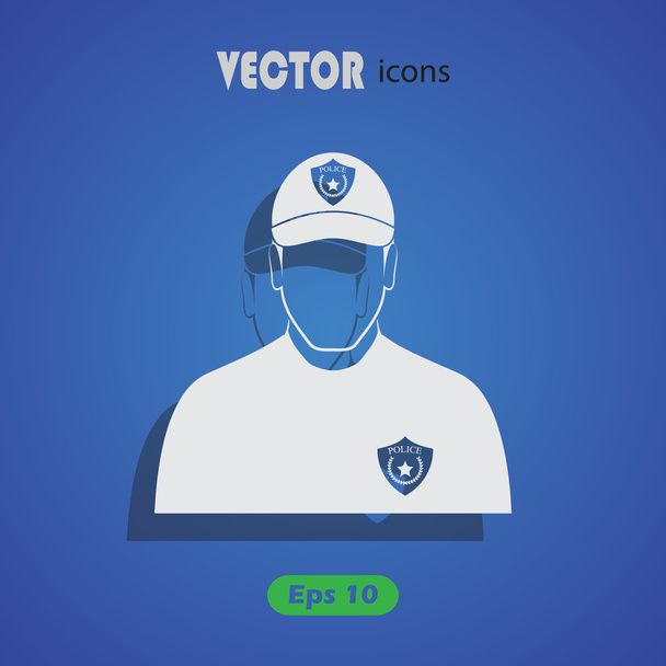 Rendőrség cadet Vector icon - Vektor, kép