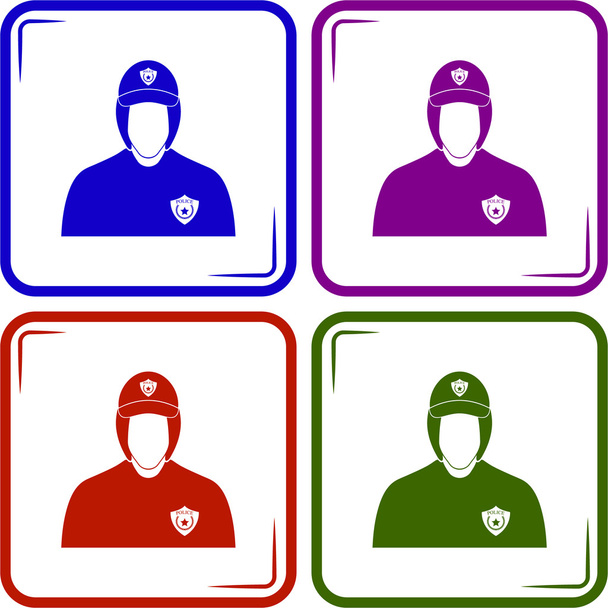 Cadet de police icône vectorielle
 - Vecteur, image