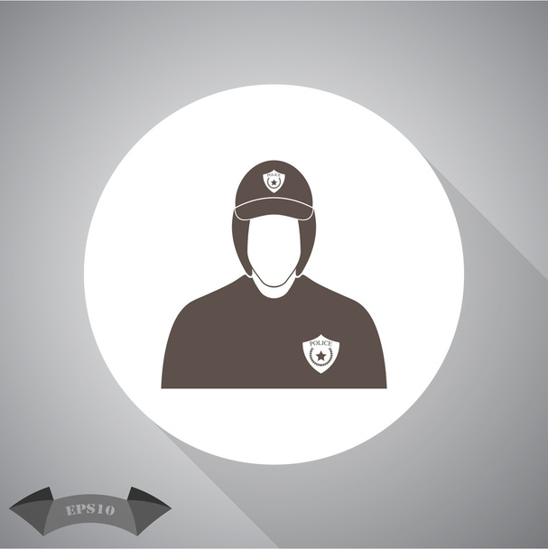 Policía cadete Vector icono
 - Vector, imagen