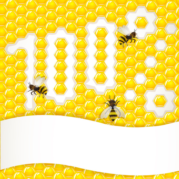 ハニカム蜂と背景 - 写真・画像