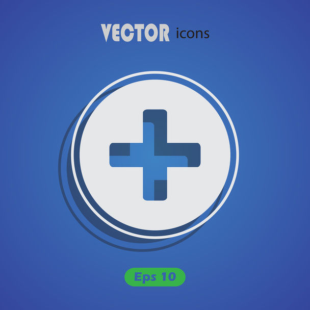 medische Kruis pictogram - Vector, afbeelding