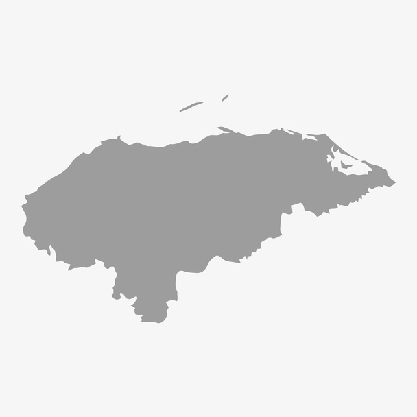 Honduras Karte in grau auf weißem Hintergrund - Vektor, Bild