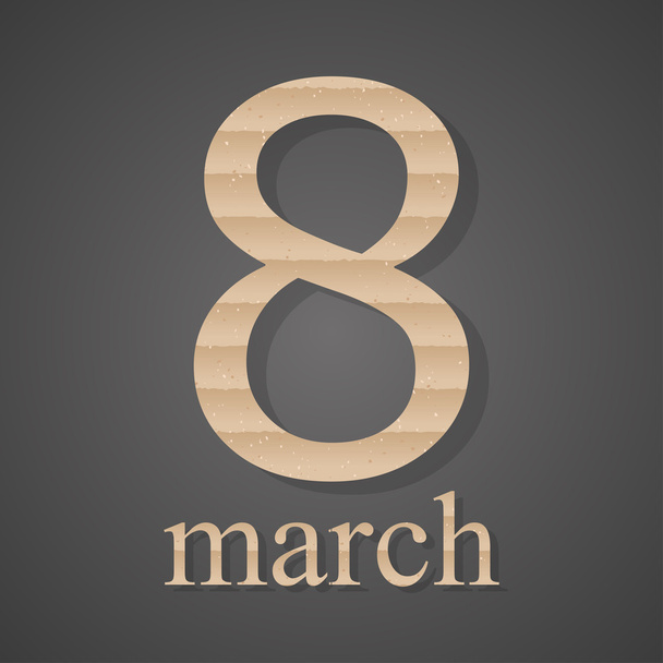 3 月 8 日国際女性の日。段ボールのテクスチャ - ベクター画像