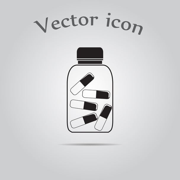 pillen fles pictogram - Vector, afbeelding