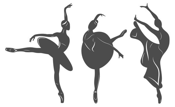ドレスを着た女性をダンス、バレエ ダンサー - ベクター画像