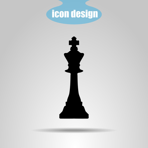 Icon chess piece. King - Vector, Image