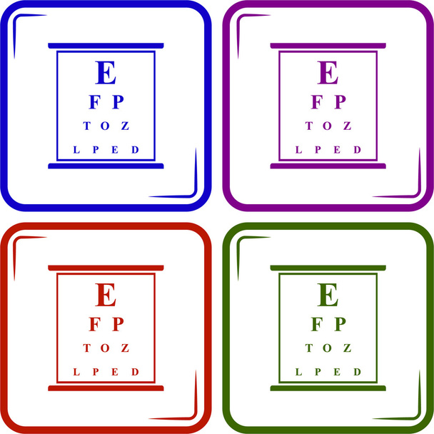 Tabla de pruebas oculares
 - Vector, Imagen