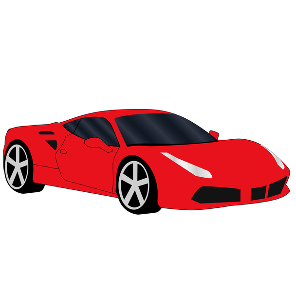 sports, super car. red. - Vector, Image