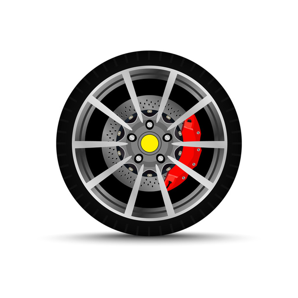 Wheel car. tyre. - Vector, Image