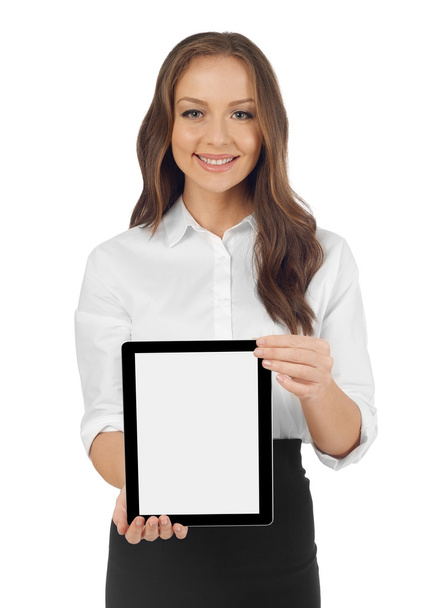 Woman with a digital tablet - Photo, Image