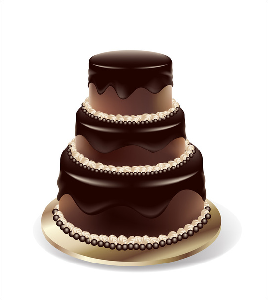 Pastel de chocolate vectorial
 - Vector, Imagen
